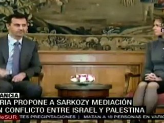 Siria propone a Sarkozy mediación en el conflicto entre Israel y Palestina