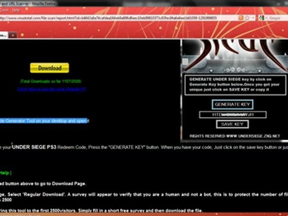 DOWNLOAD UNDER SIEGE PS3 KEYS 100% WORKING GUARANTEE