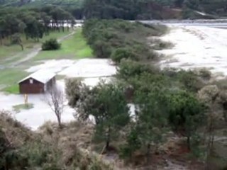Efectos del Temporal  en la playa de Navia