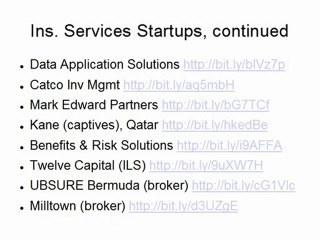 Insurance Startups Presentation by Claude Penland, Actuary