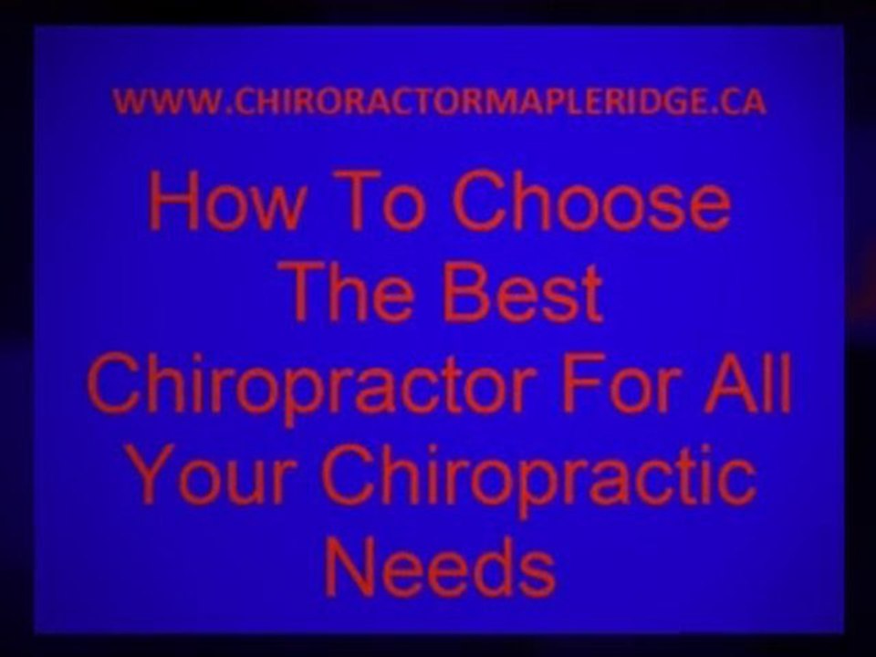 Chiropractors In Maple Ridge- Get Relief For Joint And Musc