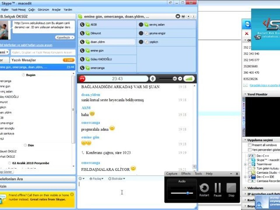Canlı Programlama Dersi 1-B