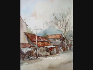 Singapore Watercolour Art - DaTieLu by Keng Tiang Tee