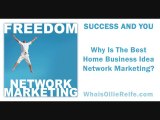 Why The Best Home Business Idea Is Network Marketing