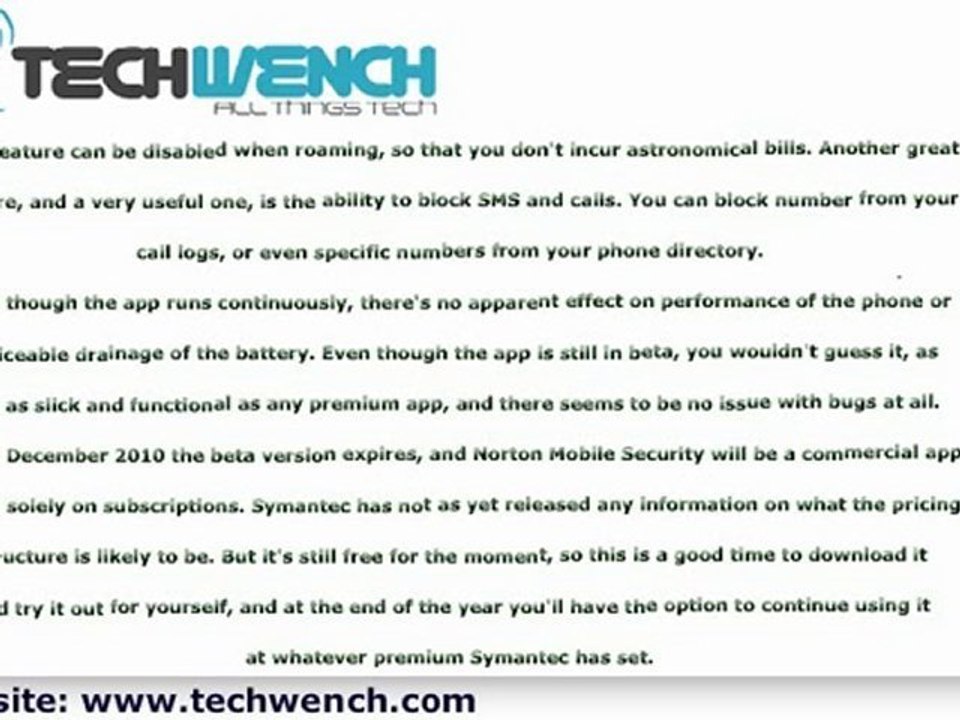 A review of Norton mobile security beta1.0.0.49 for smartpho