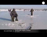 Fishing through ice in Vladivostok - no comment