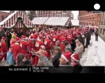 Santas Claus race through Latvia's capital - no comment