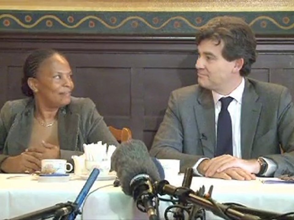 conférence de presse Christiane Taubira et Arnaud Montebourg