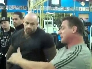 Branch Warren at the Bev Francis gym Training