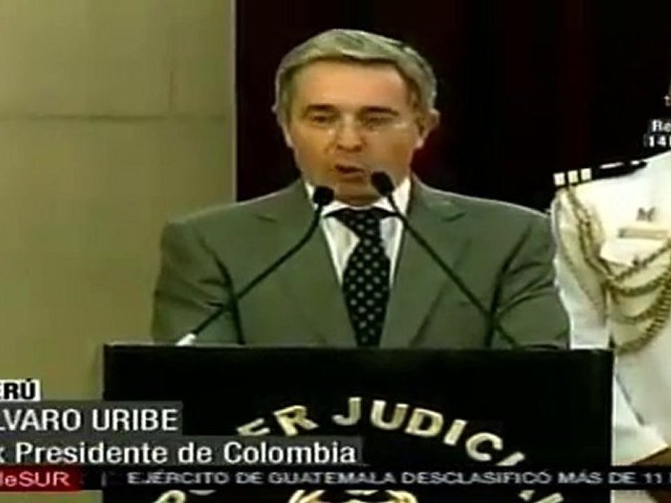 Uribe admite haber planteado ataque a Venezuela