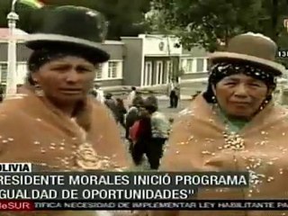 Programas sociales en Bolivia son parte en la lucha contra la discriminación