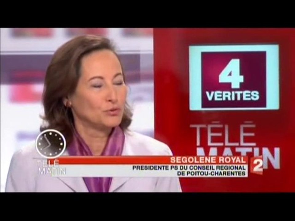 Ségolène Royal invitée des 4 vérités sur fr2 - 15 /12/2010