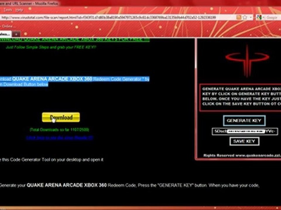 DOWNLOAD QUAKE ARENA ARCADE XBOX360 SERIAL KEYS 100% GEUNINE
