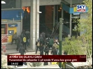 Atina'da Olaylı Grev