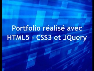 Portfolio réalisé avec HTML5 - CSS3 et JQuery