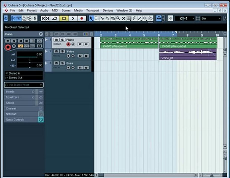 Cubase 5 tutorials: Midi recording