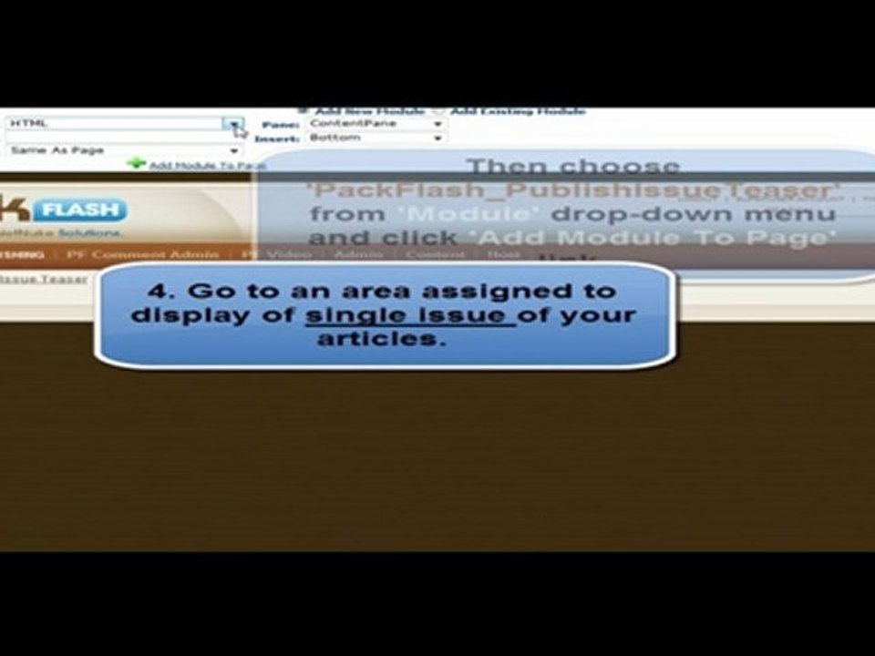 Dotnetnuke (DNN) Module: PF Publishing Module Placement