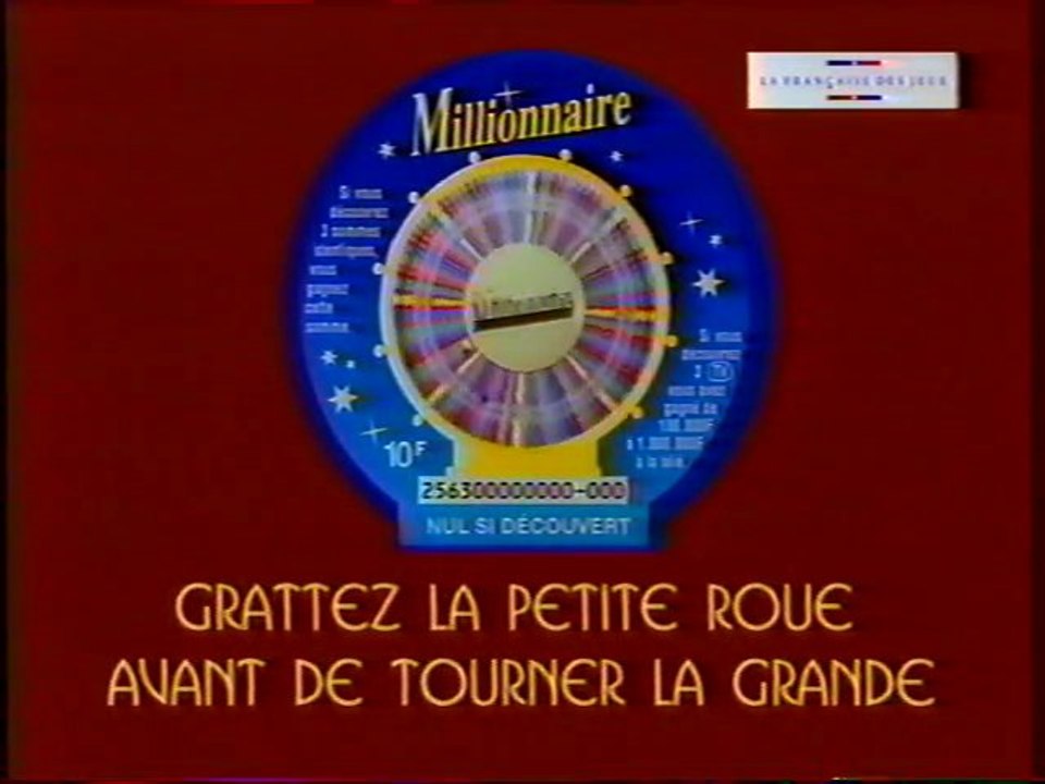 Publicité Le Millionnaire Francais des jeux 1996