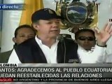 Totalmente normalizadas las relaciones con Ecuador, afirma S