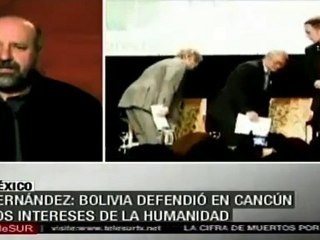 Luis Hernández: Bolivia defendió en Cancún los intereses de la humanidad