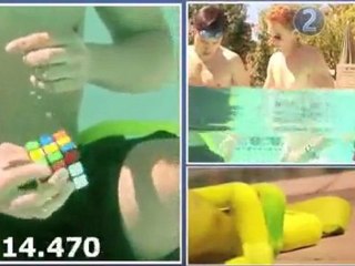 How To Break A Rubik's Cube Record Underwater, In One Breath