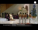 Topless acrobats spice up Papal audience - no comment