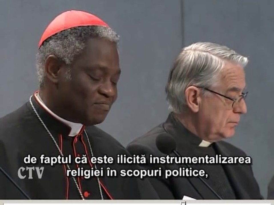Benedict al XVI-lea: NU discriminării religioase