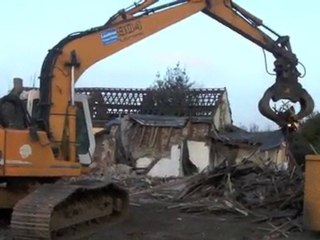 Hautmont : démolition d'une maison rue Guillain