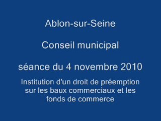 CM 4 nov. 2010 Droit de préemption