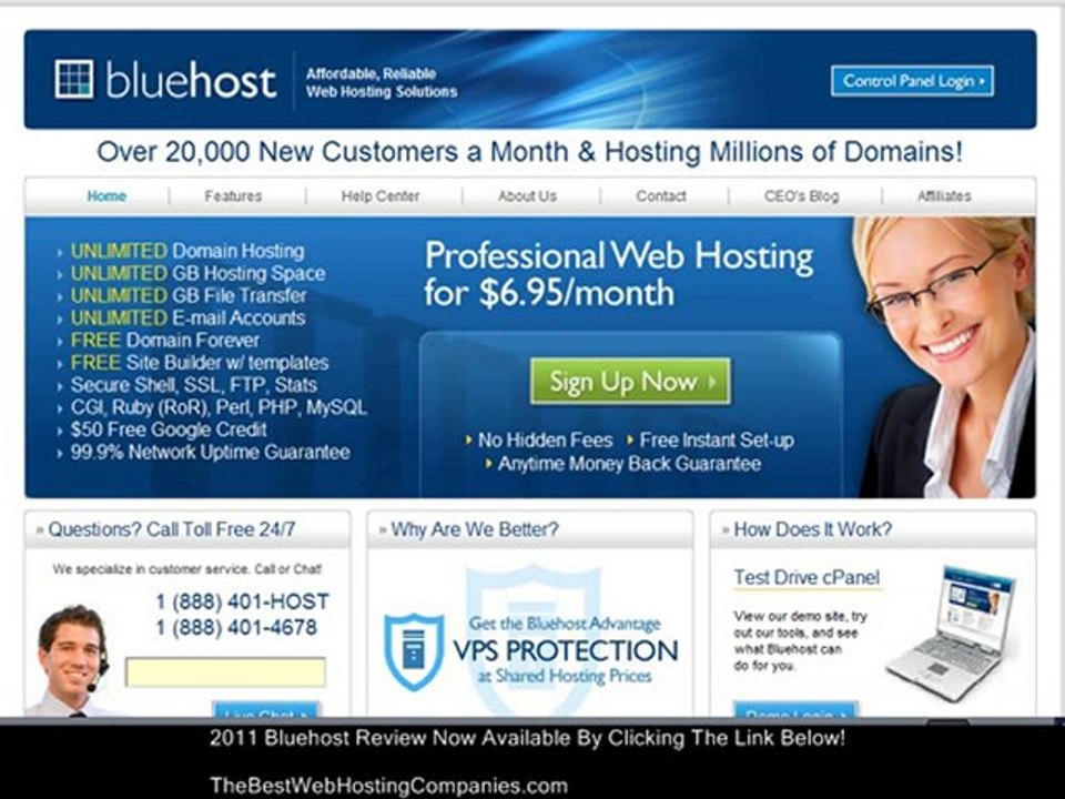 2011 Bluehost Web Hosting Review