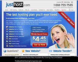 2011 Justhost Web Hosting Review