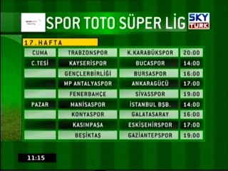 Süper Lig'de Haftanın Programı