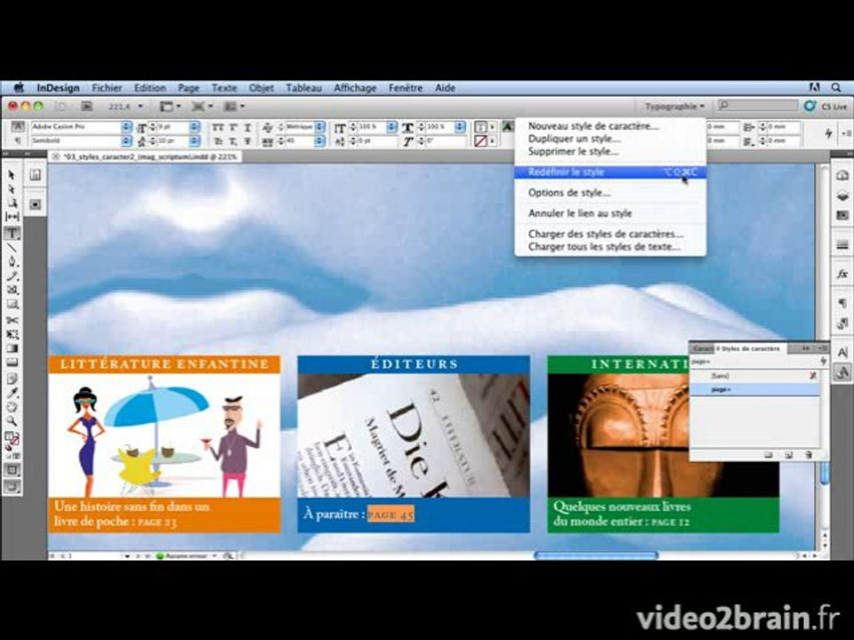 Adobe InDesign CS5 : La gestion des styles de caractère