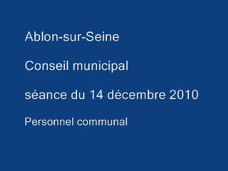 CM 14 dec 2010 Personnel communal