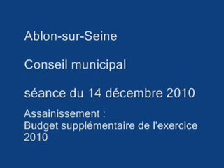CM 14 dec. 2010 Assainissement