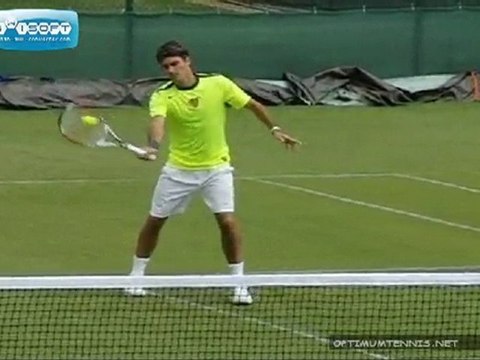 Roger Federer Forehand Volley Slow Motion