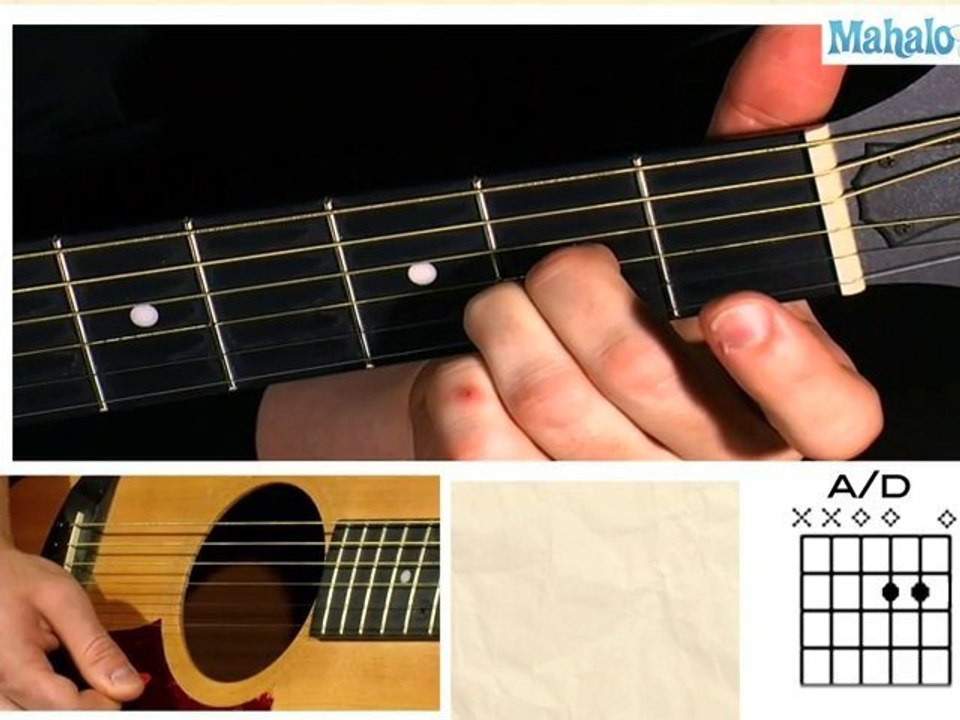 How to Play an A Over D (A/D) Chord on Guitar
