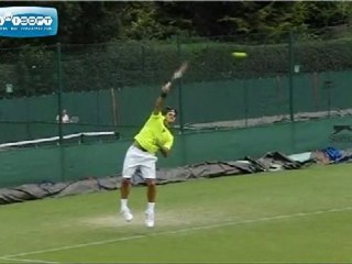 Roger Federer Serve in Slow Motion