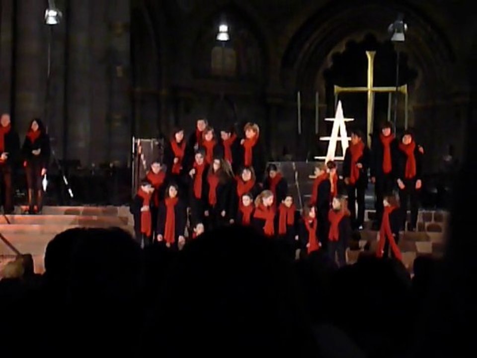 We wish you a merry christmas - cahedrale de Srtasbourg