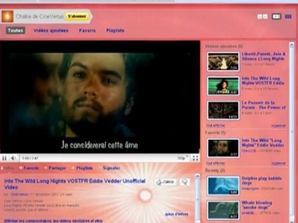 Liberté, Pureté, Joie & Silence ( Eddie Vedder Long Nights )