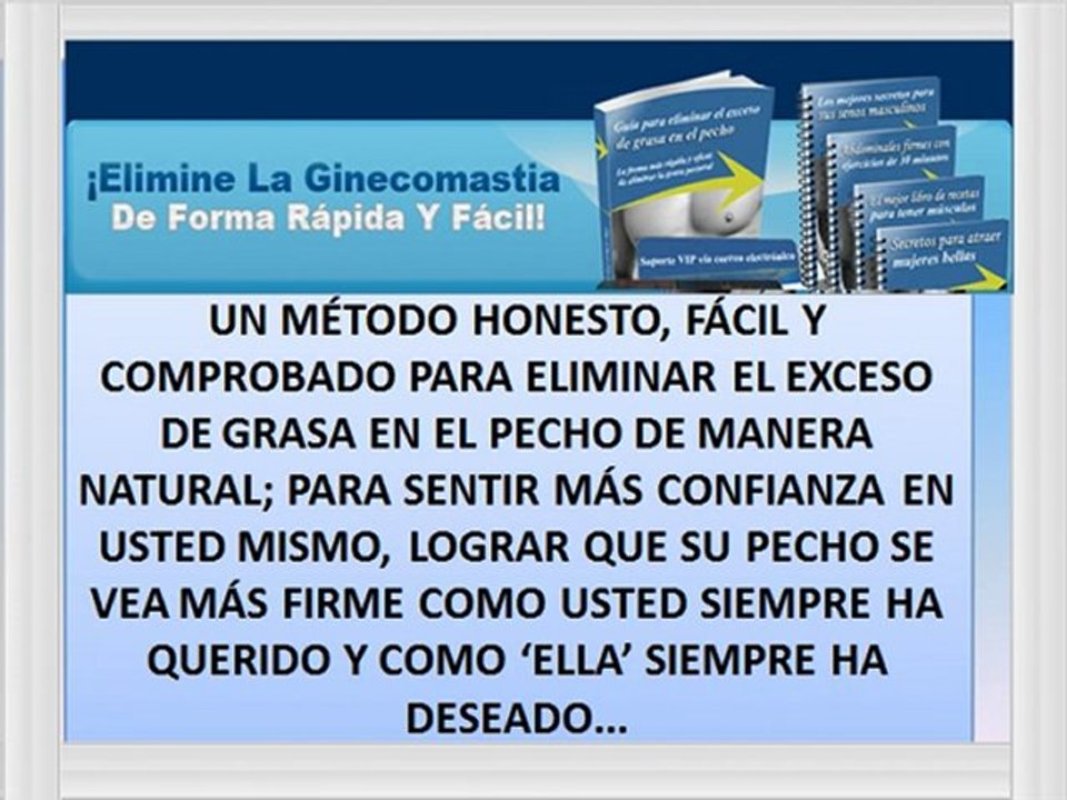 Elimine la Ginecomastia (1) Elimine los senos masculinos YA