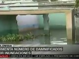 Aumenta número de damnificados por inundaciones en Colombia