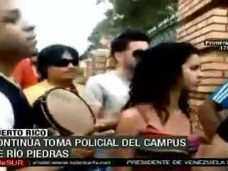 Continúa toma policial en Universidad de Puerto Rico