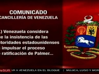 Venezuela rechaza posible nombramiento de Palmer como embaja