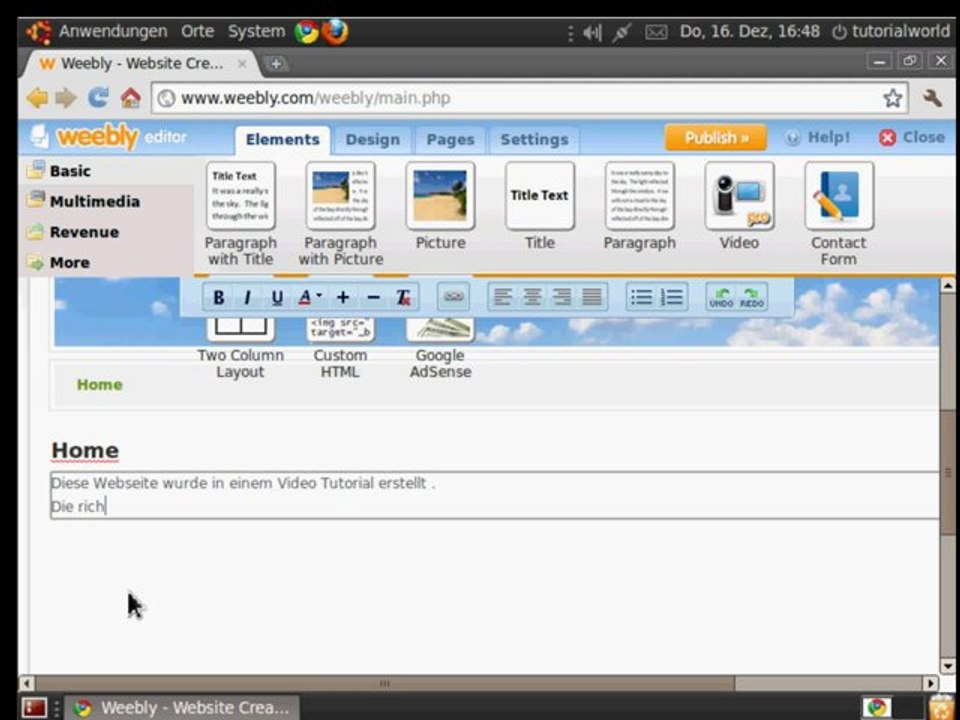 Die eigene internetseite