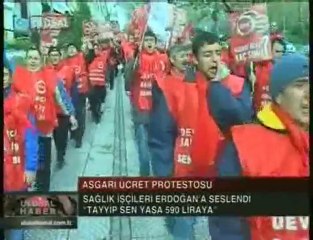 İnsanca yaşayacak bir asgari ücret için İstanbulda eylem
