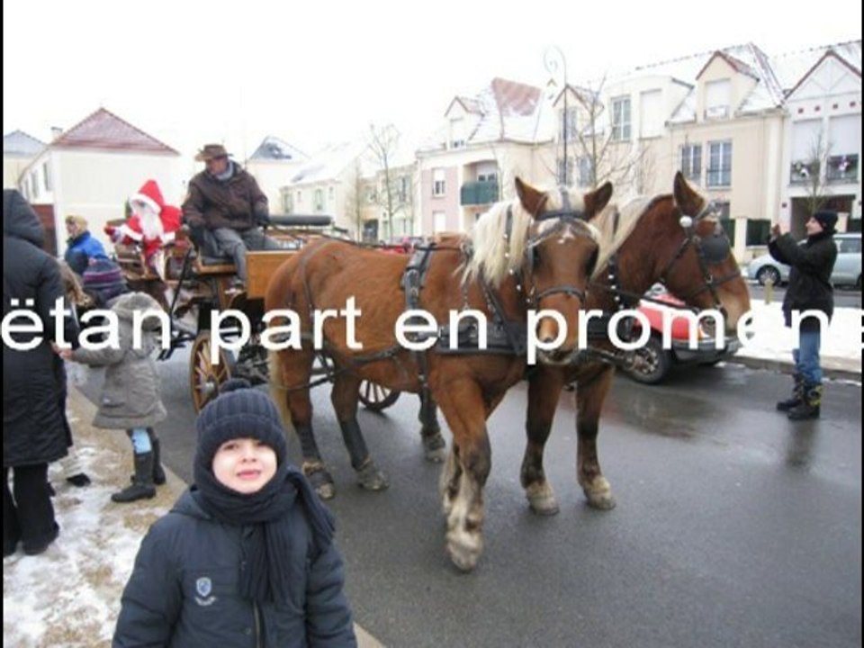 dans le traineau du père noel