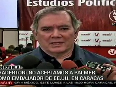 Venezuela reitera negativa a aceptar a Palmer como embajador de EE.UU.
