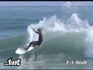 Surfer LUKE DAVIS RIDES ...LOST F-1 STUB
