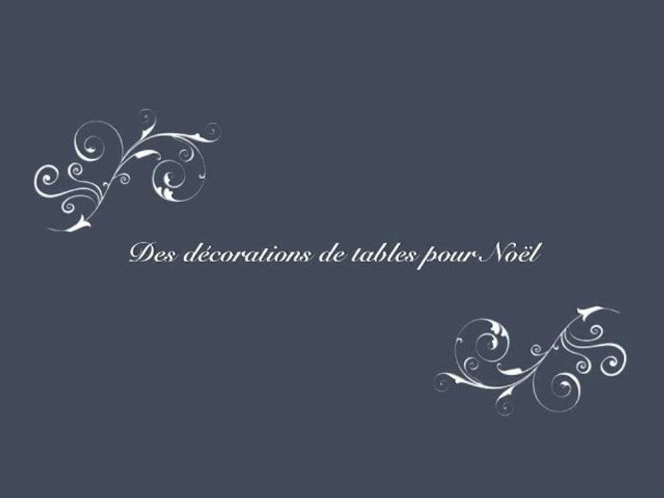 Décorations de table de Noël